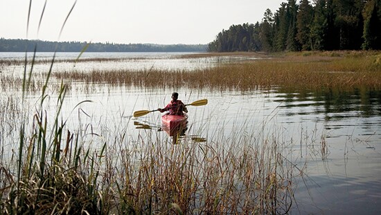 Person kayaking